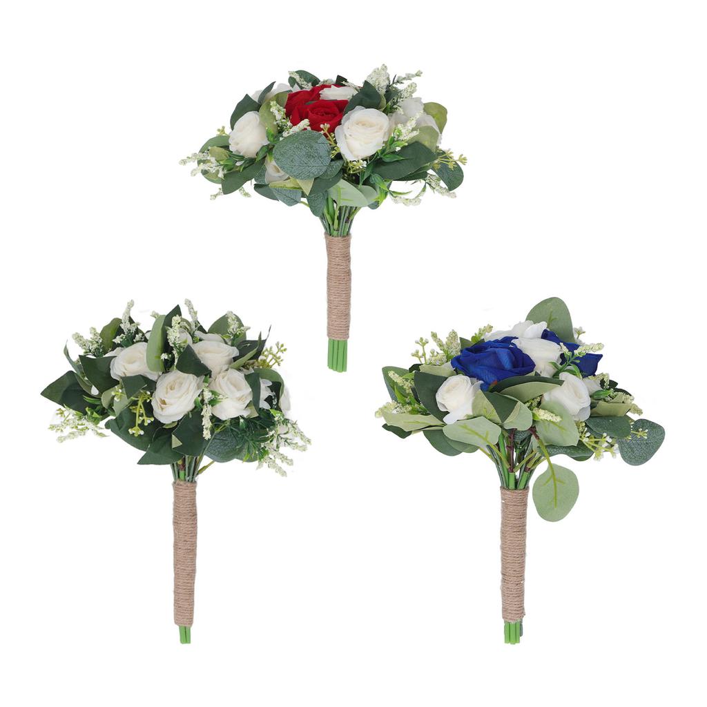 Wedding Bouquet Artificial Fake Flower Bouquet Romantic Bridal Hand Bouquet for Celebration Ceremony