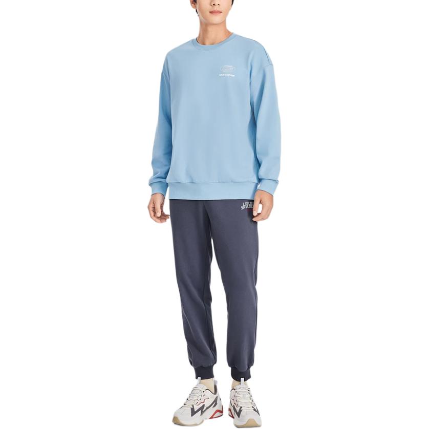 Skechers Sport Lifestyle Series Casual Versatile Simple Comfortable Retro Knitted Sweatpants Men Bottoms Odyssey-Gray L324M058-026R