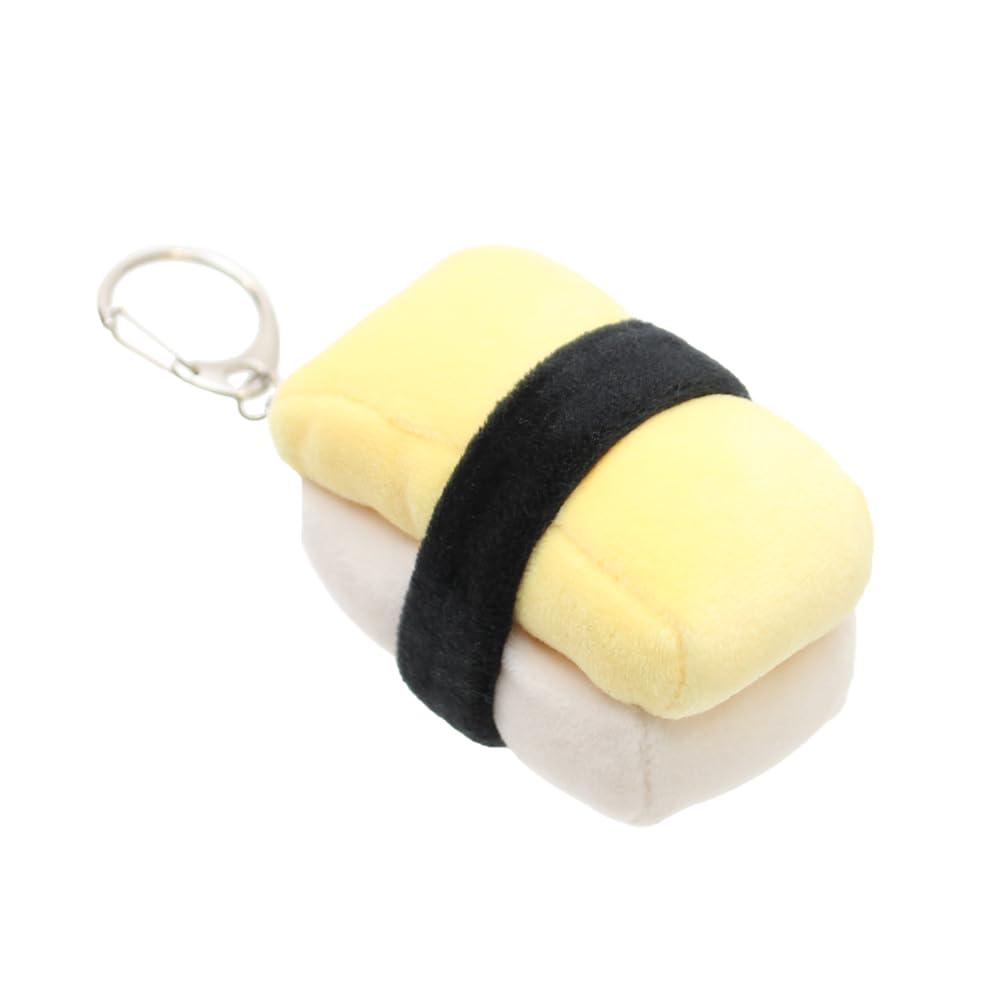 AS KNOW AS Plus (ASKNOW AS PLUS) ZY8615 OISHI Key Charm, Tamagozushi (Egg) F, Japanese Food Plush Toy, Cute Gift, Egg, Yellow