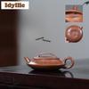 120ml Yixing Purple Clay Teapots Handmade Flying Butterfly Pot Raw Ore Downhill Mud Kettle With Filter Zisha Tea Set Ornaments