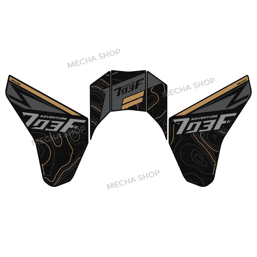 For ZONTES 703F 2025- Motorcycle Side Sticker Fuel Tank Decal Protector Traction Pad Cover Decoration Sets Anti-Slip