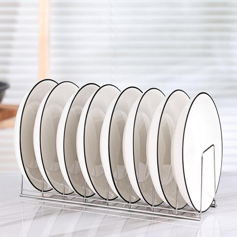 Stainless Steel Dish Draining Rack Kitchen Pot Lid Plates Storage Racks Multipurpose Shelf Bowl Drying Holder Kitchen Organizer