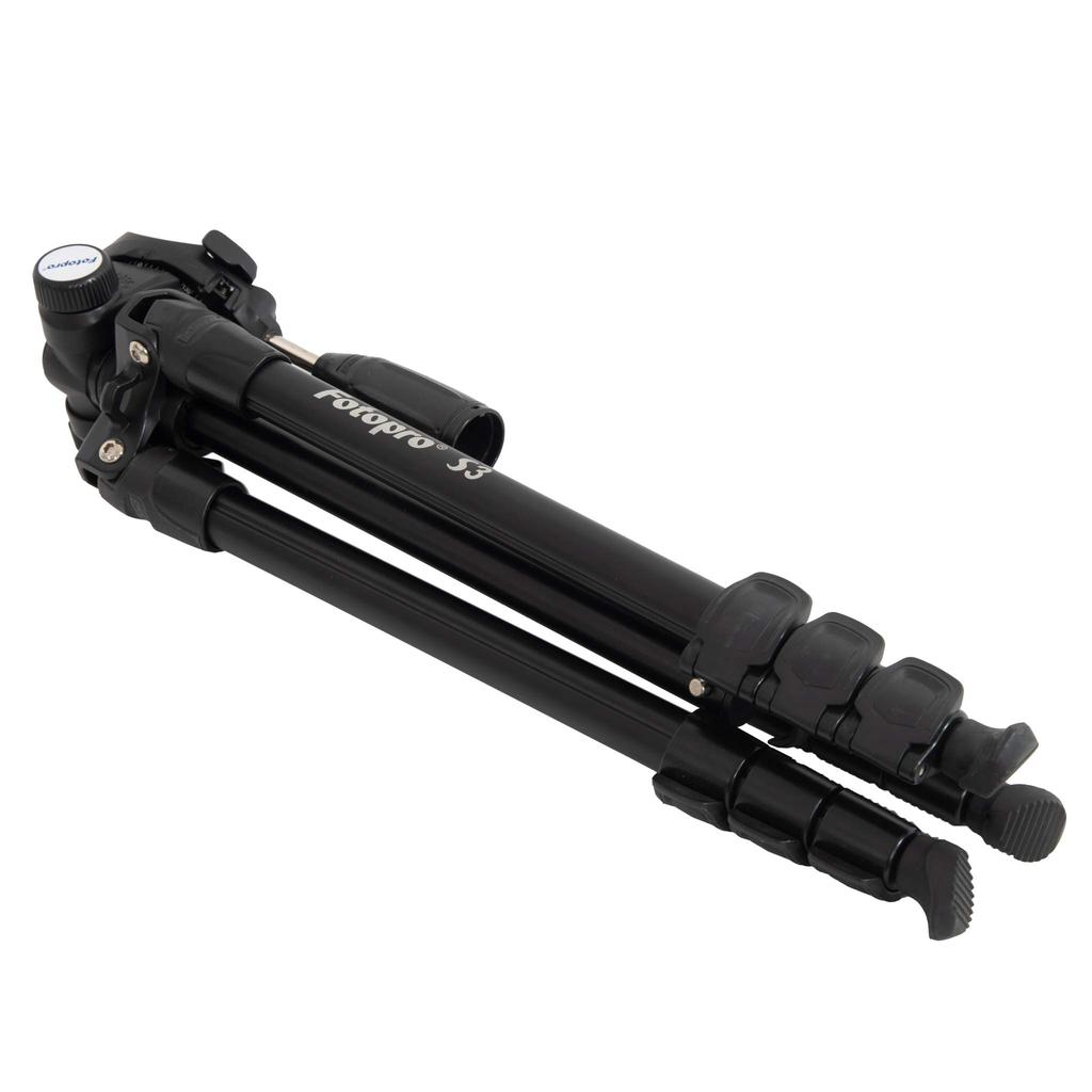 Fotopro Tripod S3 Black Medium Head Aluminum 4-Stage 3-Way