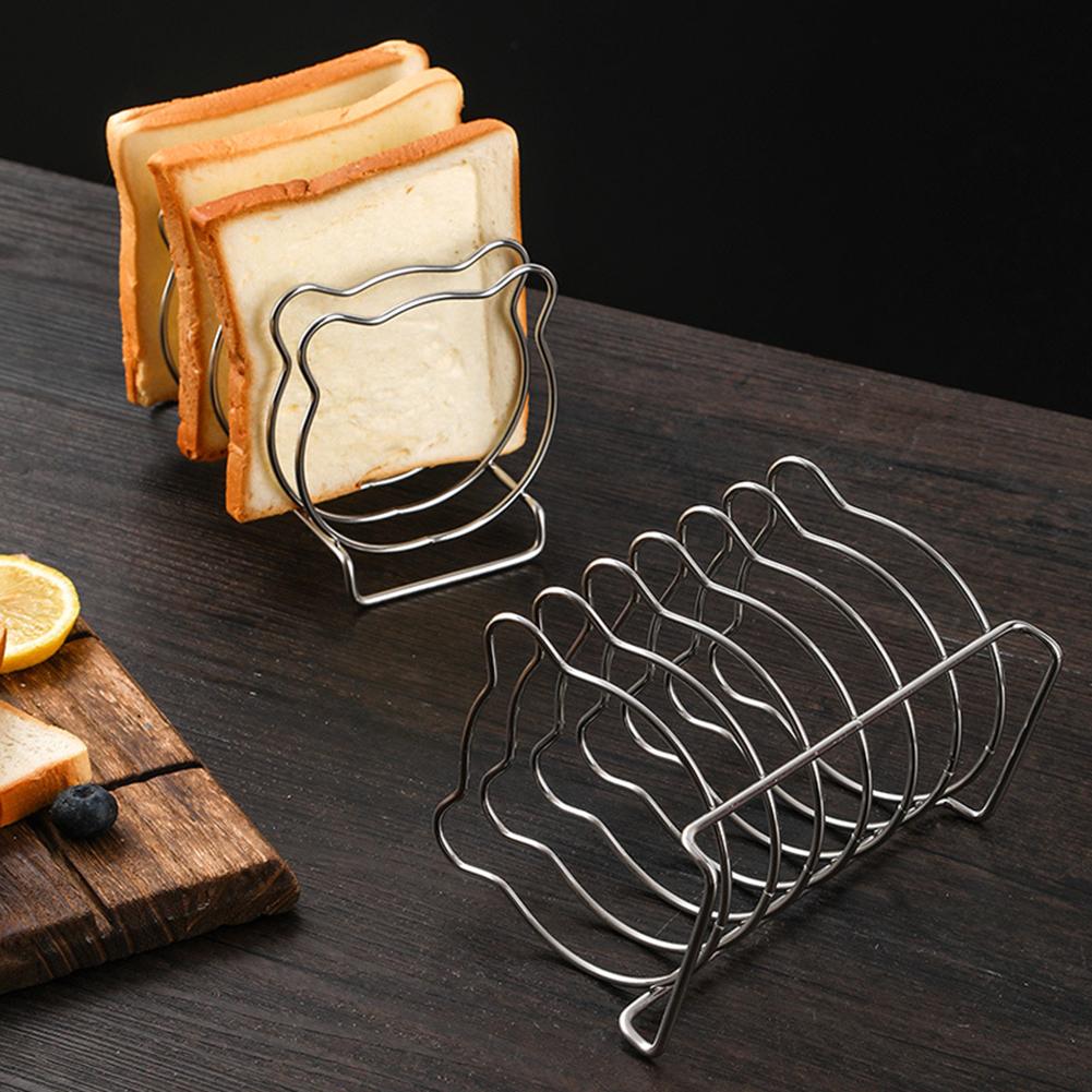 Slice Toasts Bread Rack,Stainless Steel Rustproof Bread Storage Rack,Breakfast Bread Stand Organiser For Bakery Cafe Display