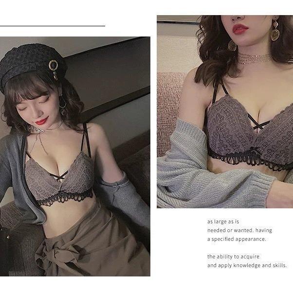 Lace Wireless Seamless Push-up Bra Set for Small Bust - Anti-exposure, Thickened Design