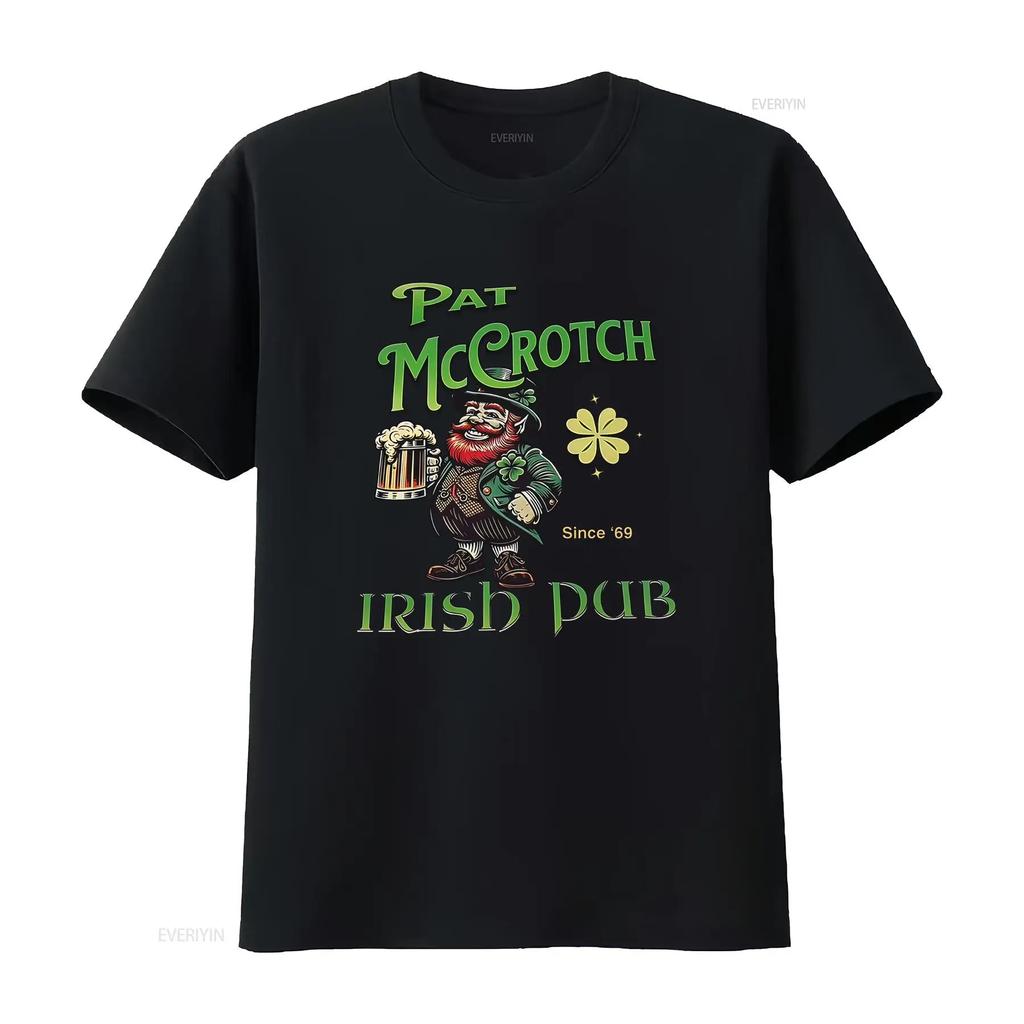 Pat Mccrotch Irish Pub St Patricks Day Dirty Adult Drink T Shirt S 4xl Vintage Washed Stylish Designer Clothes Unisex Versatile