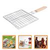 BBQ Net Grilled Fish Clip Basket Kitchen Barbecue Rack Stainless Steel Outdoor Portable