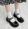 Luxury Girls Chunky Platform Mary Jane Shoes Buckle Strap Thick Heels Pumps Single Shoe Woman Black Patent Leather Lolita Shoes