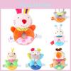 Bbsky Cute Animal Dog Rabbit Rattle Stick Baby Plush Hand Shake Bell Toy Newborn 0-1 Year
