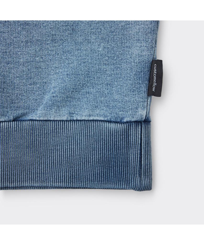 Keoseuuteommellou Blue Washed Two Tone Sweatshirt Cwtas26117Bux