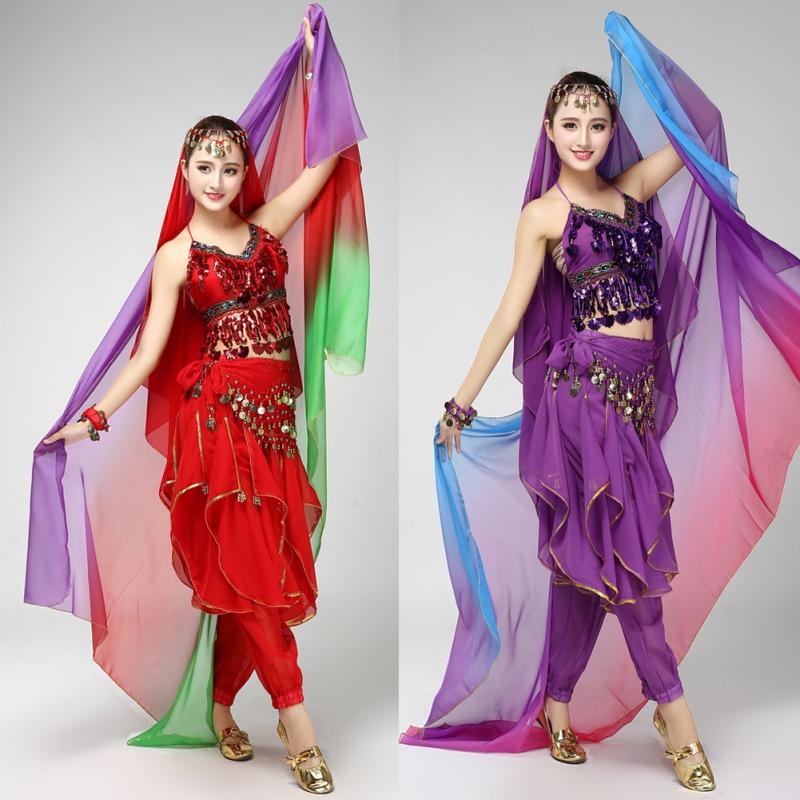 Hand Scarf Belly Dance Costume Outfit Hip Scarf Large Gradient Design for Women Performance Show Carnival Party Dress