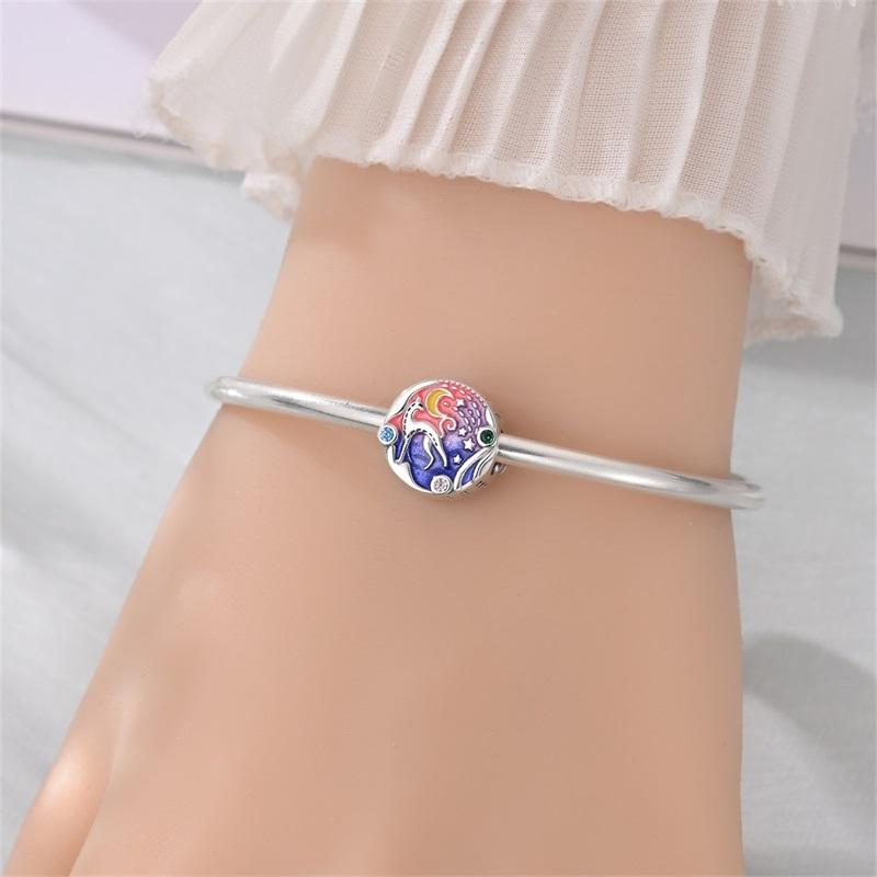 New Copper Designer Charms Fit Original Wrist Bracelet Necklace Diy Luminous Mystery Cats Jungle Bead Ladies' Choice Birthday Fine Jewelry