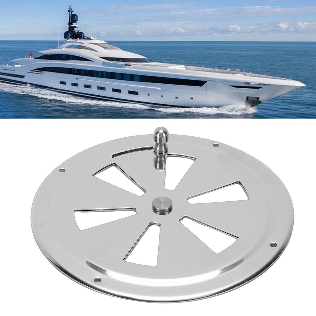 Kabinenlüftungsplatte Edelstahl Boot Rundes Lüftungsgitter Lüftungsabdeckung mit seitlichem Griffknopf für Marineboot Yacht