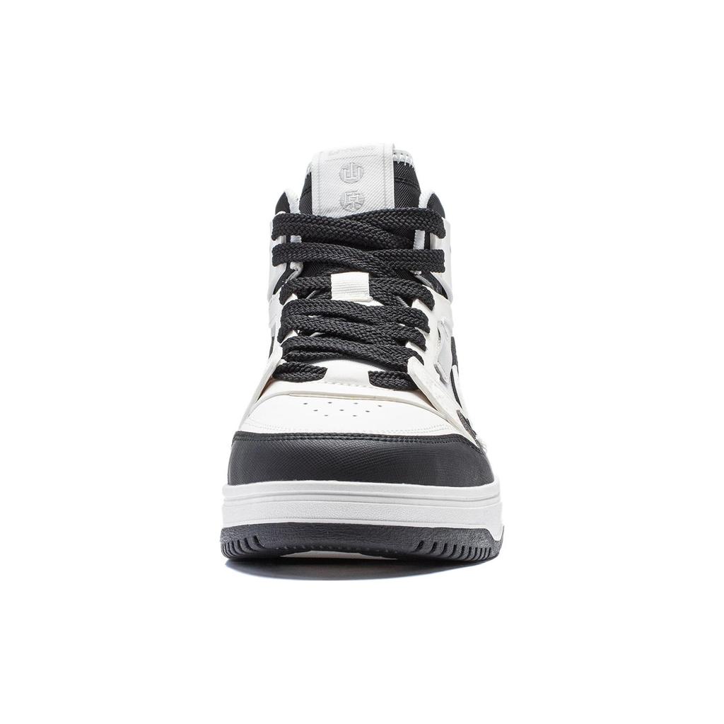 Li Ning Mountain Origin 2.0 Slip Resistant Abrasion Resistant High top Skateboard Shoes Men's Black White AGCT291-4