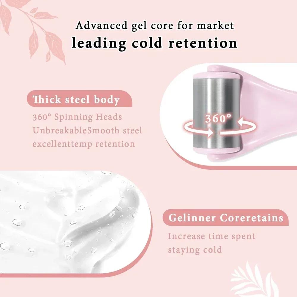 Skin Care Face Roller Cool Ice Roller Massager Household Skin Tighten Device Firming Skin Relieving Fatigue Anti Aging Massager