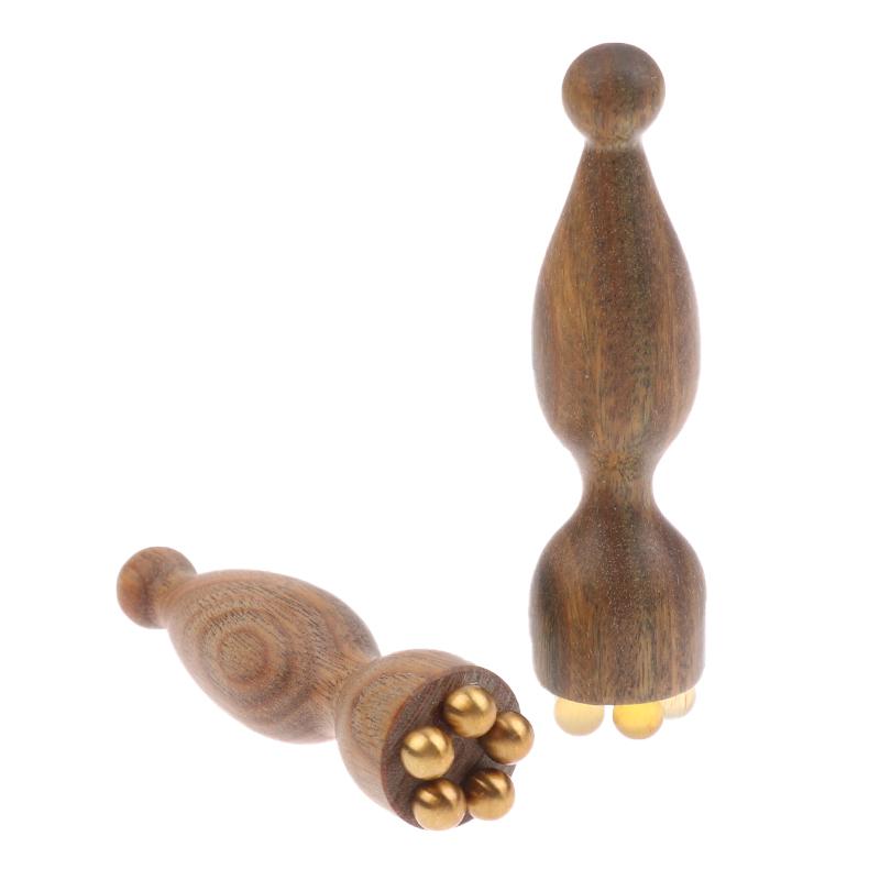 Green Sandalwood Face Massage Tools Gua Sha Face Skin Care Massage Sticks Lotus Seedpod Shape Massager Facial Physiotherapy Tool