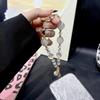 Luxus Buntes Herz Kristall Perlen Handy & Handtasche Handgelenk Lanyard Schlüsselanhänger
