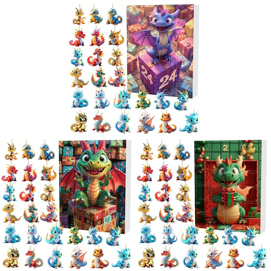 Christmas Dragon Pendant Gift Set For Home Decor And Tree Ornaments