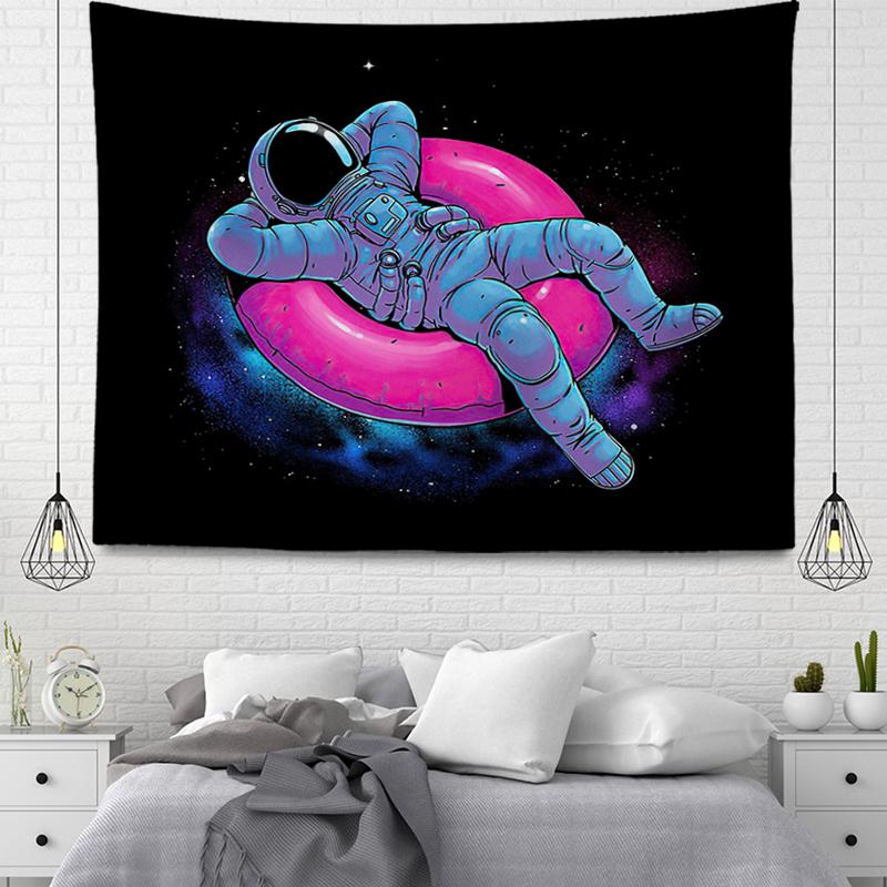 Astronaut Space Tapestry Cartoon Astronaut Tapestry Wall Hanging Bedroom Living Room Kitchen Decoration for Kids Boys Girls Gift