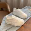 2025 small thick-soled heightening little white shoes women's new spring and summer casual versatile Korean sports round head board shoes