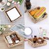 Eco Friendly Water Hyacinth Decorative Napkin Tray Handmade Storage Basket For Kitchen Bathroom Living Room