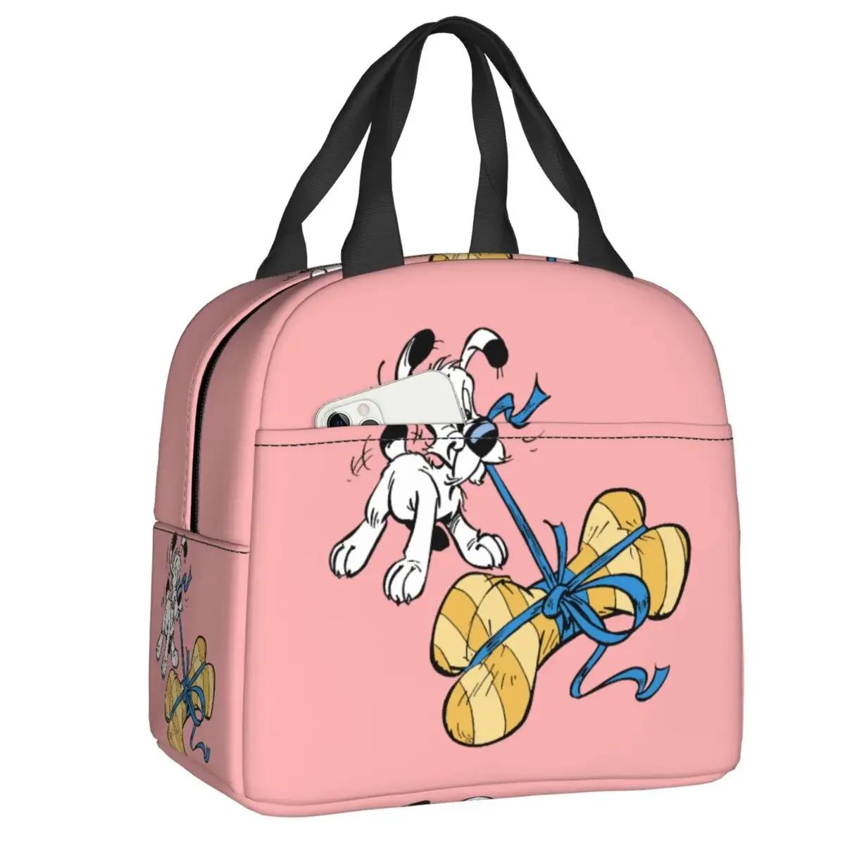 

Asterix And Obelix Lunch Box Adventure Manga Getafix Dogmatix Cooler Thermal Insulated Lunch Bag for Women Kids Food Bags 22x20x13CM лавандовий