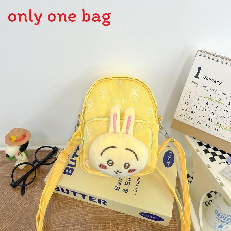 Chiikawa Usagi Plush Mini Backpack With Zipper Closure For Daily Casual Use