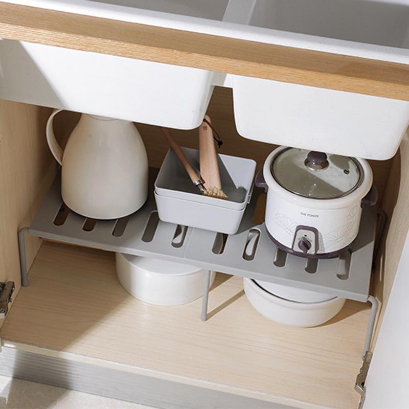 Punch-Free Plastic Space-Saving Storage Rack for Shoes and Slippers In Kitchen, Wardrobe, or Dorm.