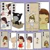 Cute Nara Yoshitomo Art Phone Case For Samsung A16 A26 A36 A56 A17 A15 A25 A35 A55 A14 A24 A34 A54 A04S A05S Galaxy Note 20 10 9