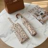 Fully Automatic/Manual Folding Rain Umbrella UV Protection Floral Pattern Sunshade Umbrella with Storage Bag Waterproof