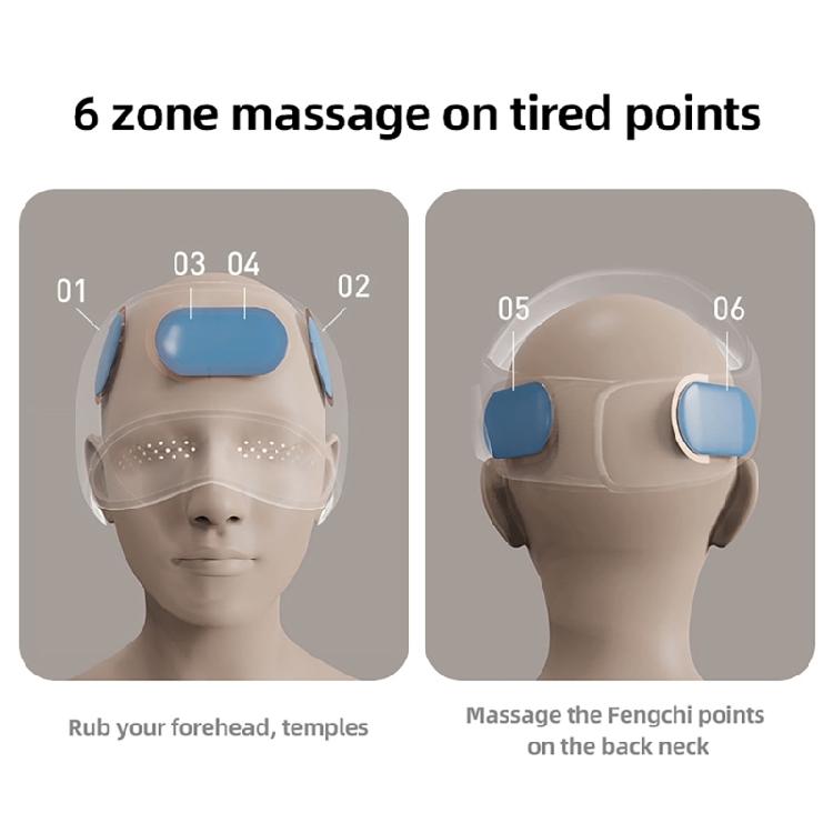 Air Pressure Head Massager Electric Head Massager with 4 Massage Mode Head and Eye Massage Caps for Relax