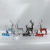 Resin Handicraft Artificial Animal Sculpture Silver Deer Elk Gradient Decorative Figurines Home Decoration Accessories