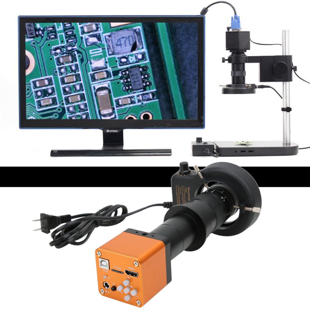 34MP 180X HD Industrial Microscope Camera Magnifier HDMI USB2.0