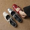 New Women's Flat-bottomed Slippers Summer One-pedal Slippers Beef Tendon Soft Sole Solid Color Leather Women's Shoes Casual Large Size Shoes