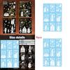 Christmas Snowflake Reindeer Window Sticker With Static Glass Decals For Holiday Decor