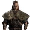 Pánský vikingský šál s kožešinovým límcem středověký válečnický kožešinový plášť halloween cosplay cosplay kostým