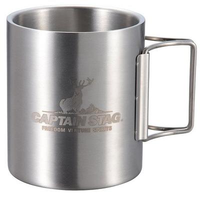 Captain Stag Captain Stag Uh 2019 [outdoor Tumbler 350ml New Freedom Double Stainless Hollow Double Structure Folding Handle Stainless]