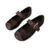 French Retro Mary Jane Shoes New Spring and Summer French Flat Single Shoes Night Breeze Commuter Small Leather Shoes