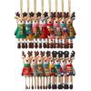 16Pcs 2D Colorful Christmas Reindeer Wooden Pendant Ornament Cartoon Christmas Tree Hanging Decoration For Home New Year Gift