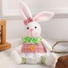 Easter Rabbit Doll Toy Luminous Handmade Lovely Plush Ornament Couple Gift for Table Decoration and Kids Comforting  Brown