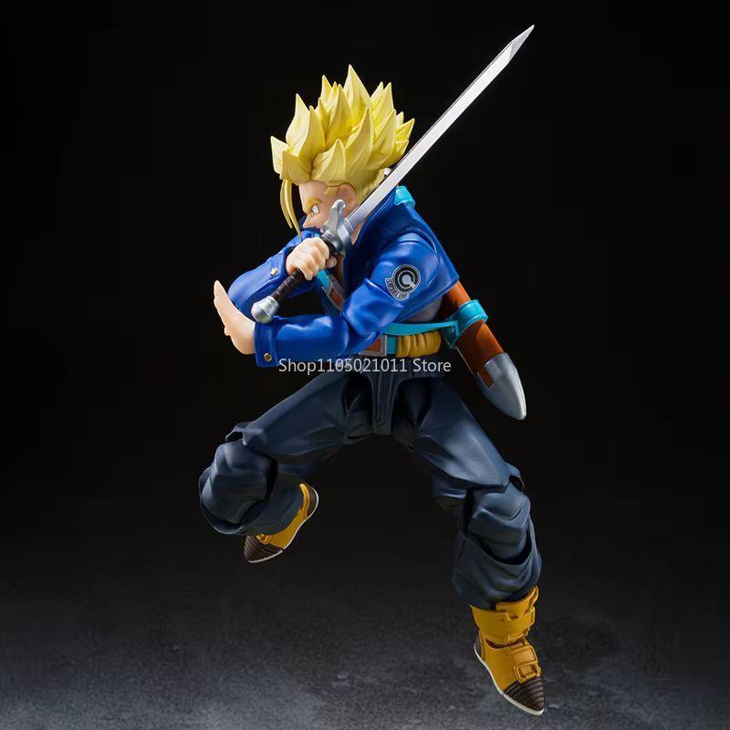 Figure Anime Z Shf Super Saiyan Trunks Action Figure Modello da Collezione 15cm Ragazzo del Futuro Torankusu Giocattoli Mobili Regali