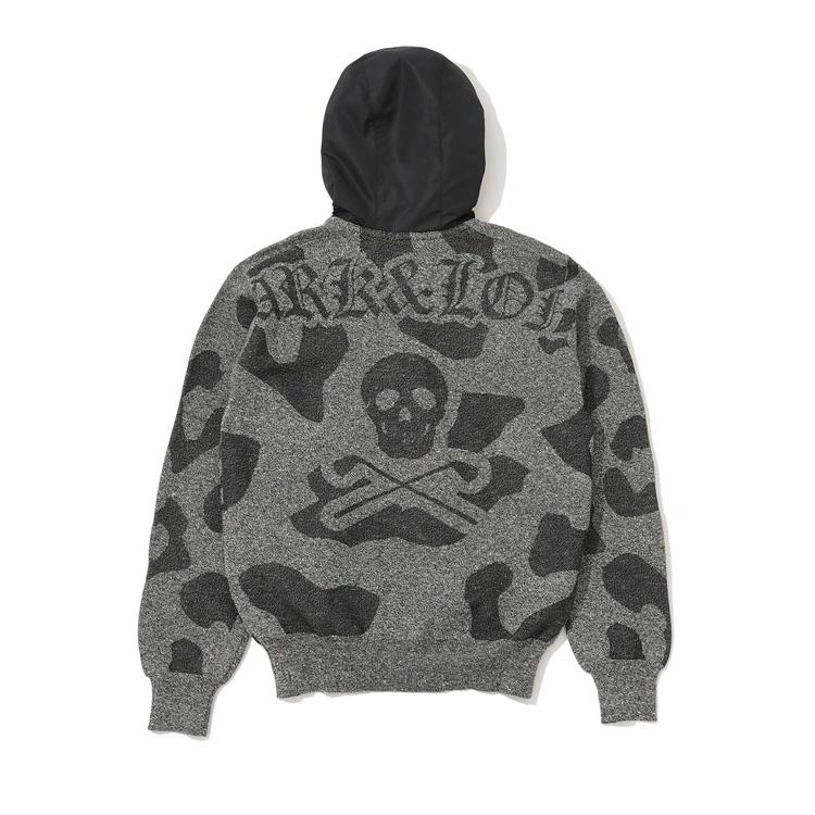 Makeuaenlona W Gn Pattern Jqd Knit Hoodie Ls1Ib07F