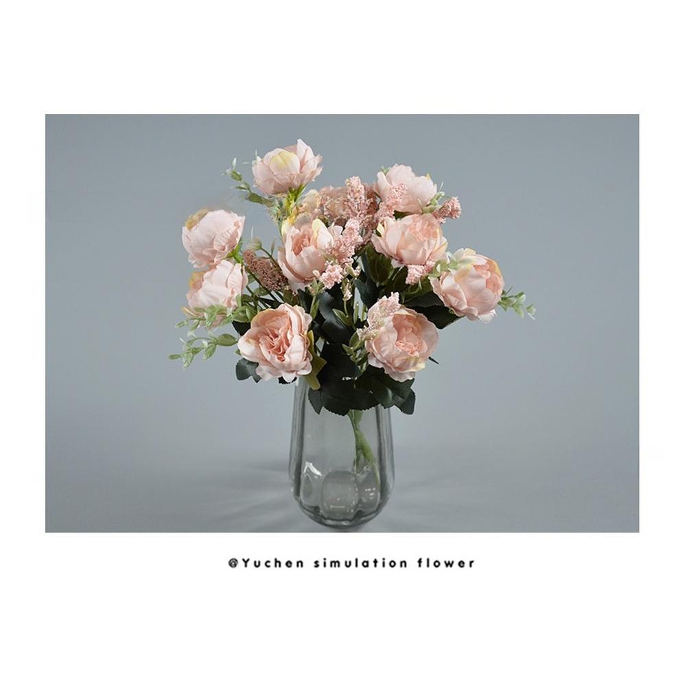 Peony Bouquet 5 Head Peony Bouquet Handcrafted Embossed Petals