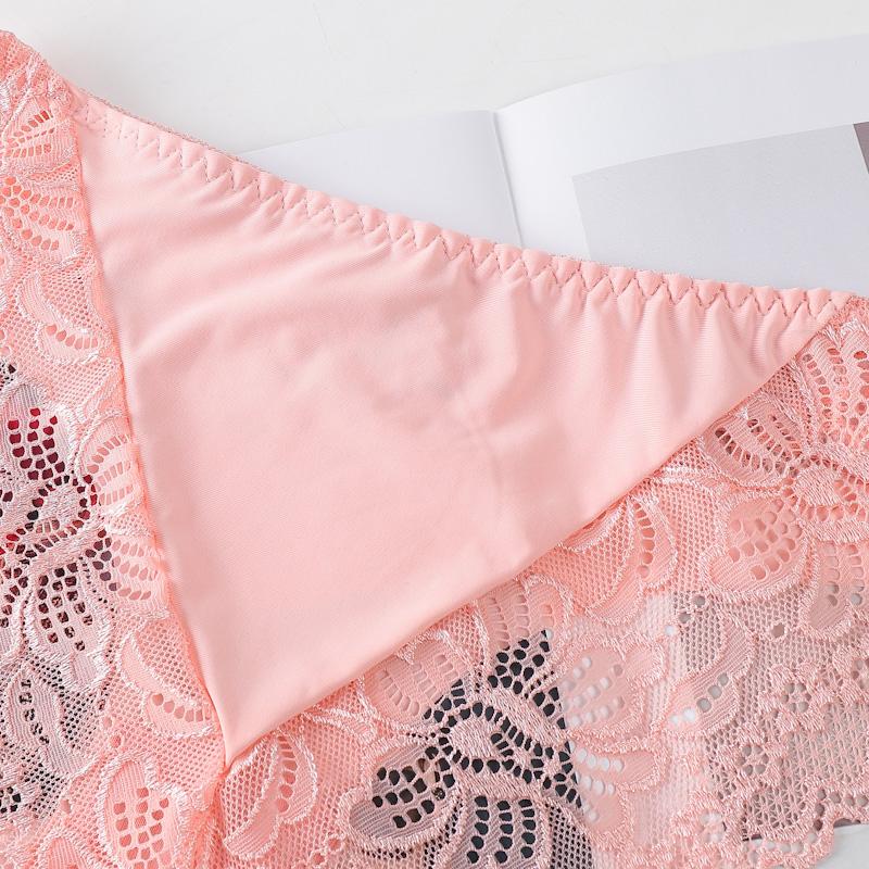 Sous-vêtements en dentelle culottes pour femmes culottes Lingerie intime slips en coton culotte transparente pour femmes