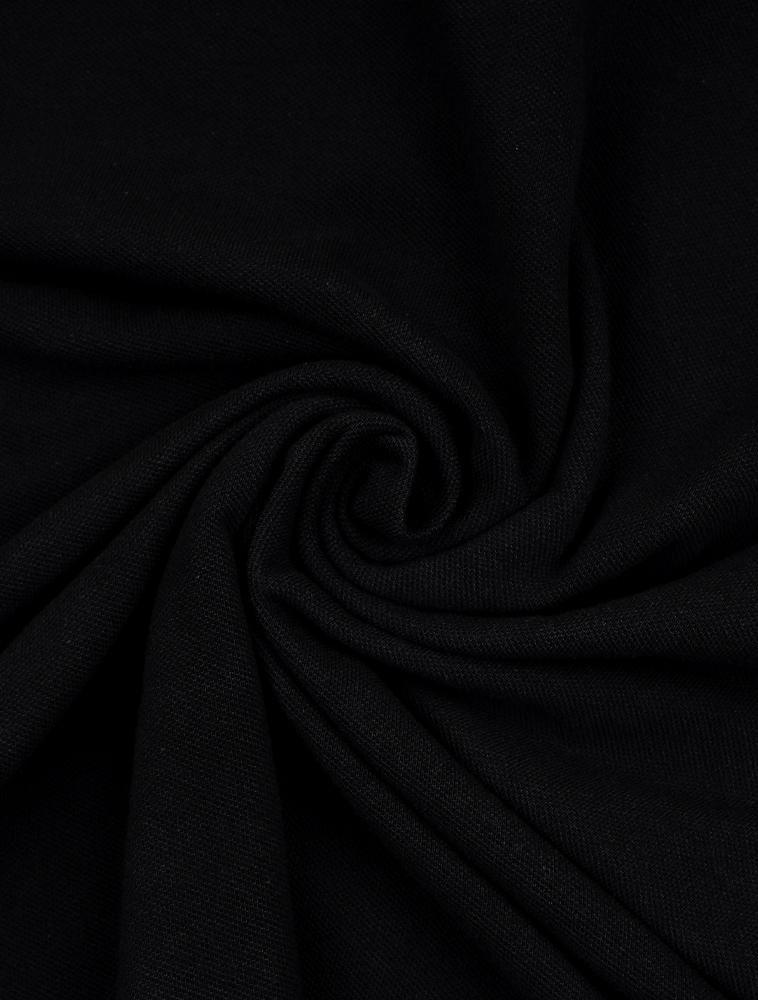 LA MAISON STUDIO Symbol Mix Pique Polo Shirt Black(Fcg2Ts818M)