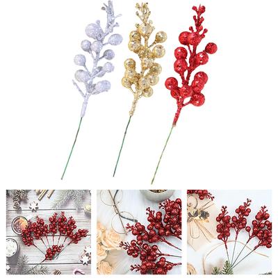 Adorable Artificial Berry Twig Decorations 30pcs Perfect for Festive Decor