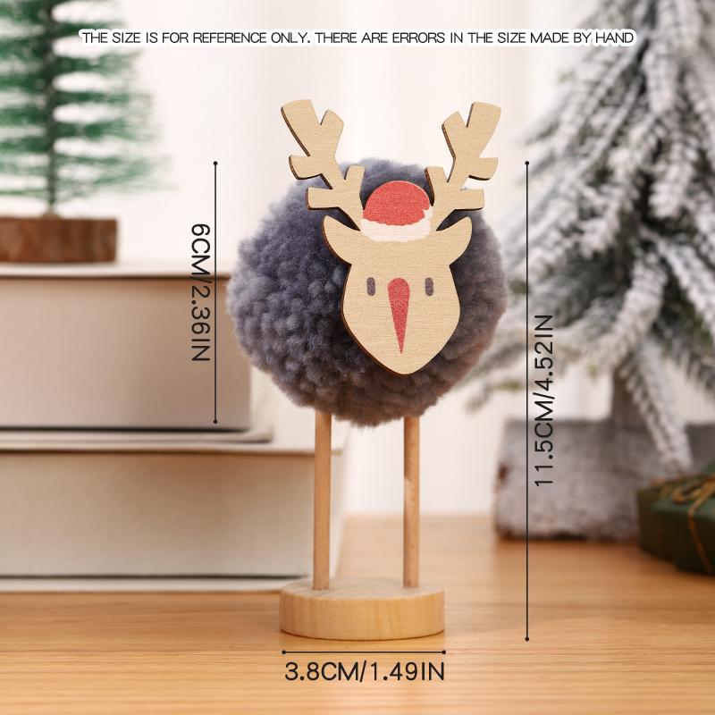 Christmas Decoration Creative Ornaments Elk Old Man Desktop Plush Fawn Decoration Christmas Decoration Scene Layout