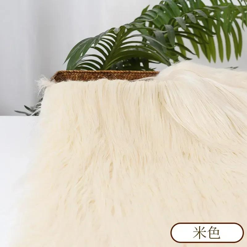 0.5/1 Yard 9cm Faux Fur For Needlework Sewing Doll Toy Beard Hairstyles DIY  Material Accessories Home Decoration Cosplay Fabric
