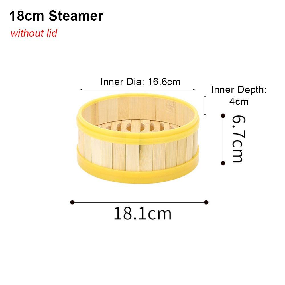 1Pcs With Lid Steamer Basket Handmade Kitchen Cookware Durable Bamboo Steamer  Chinese Food Making