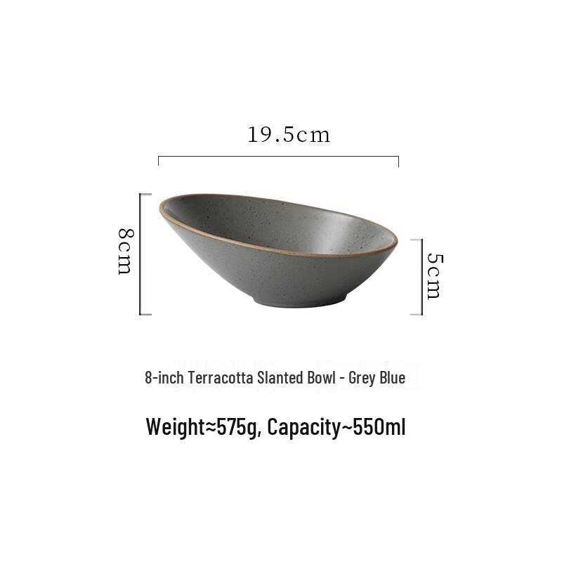 DeO Star Light Ceramic Slanted Salad Bowl